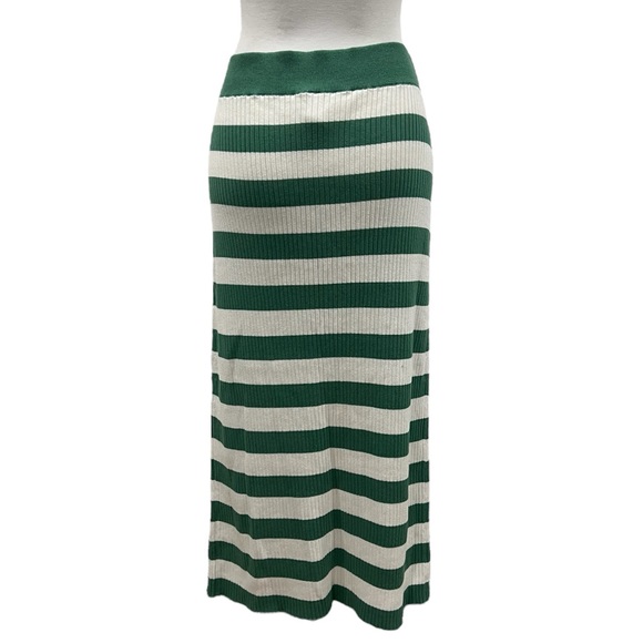 Anthropologie Daily Practice Slim Ribbed Knit Front Zip Slit Maxi Tube Skirt - Picture 9 of 15